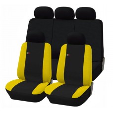 Coprisedili auto universali Racing nero - giallo